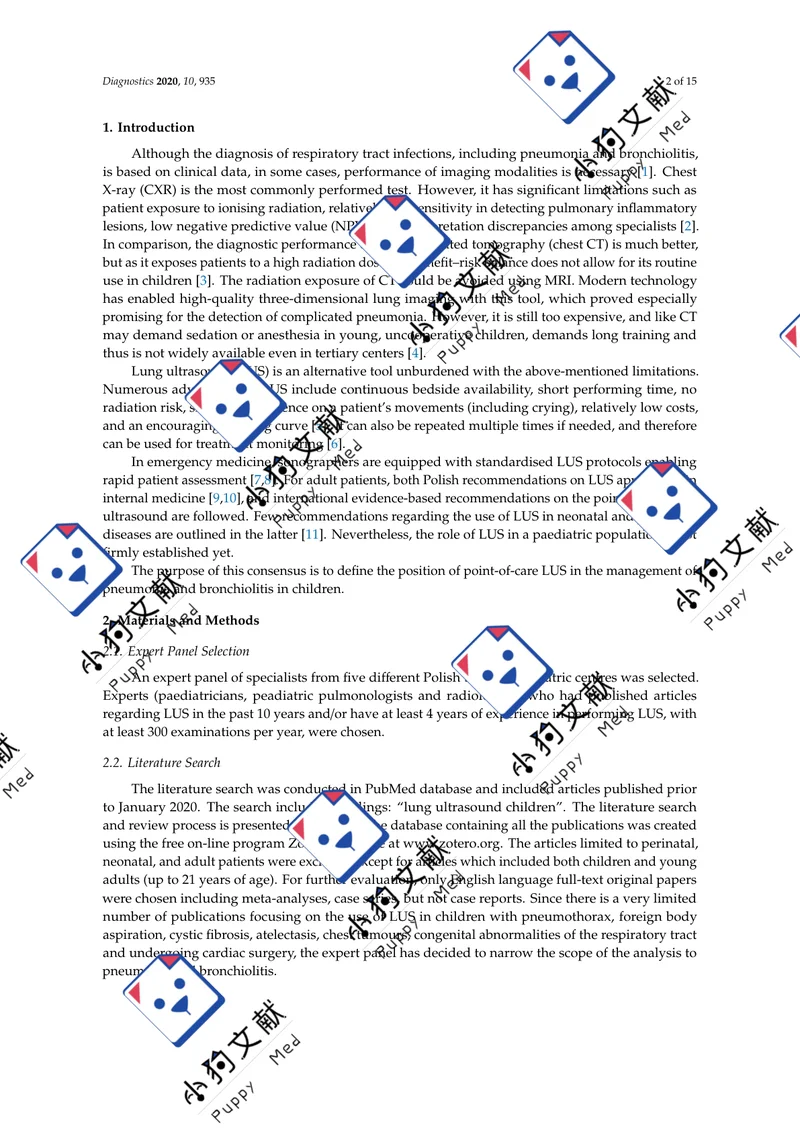 【儿科领域】2020+肺部超声检查在儿童肺炎和毛细支气管炎中的应用共识
