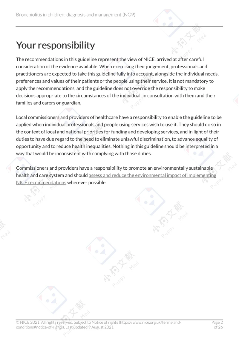 【儿科领域】2021更新版—2015 NICE指南：儿童毛细支气管炎（NG9）